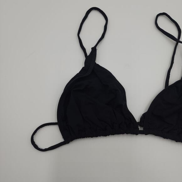 SKIMS Micro Cording String Triangle Bralette in Onyx Size 2X - Picture 2 of 6
